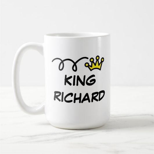 Grand mug de café extra large taille roi avec cour (Gauche)
