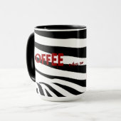Grand Mug de Café Sauvage (noir) (Devant gauche)