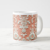 Grand mug en céramique à effet dentelle corail (Devant droit)