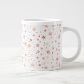 Grand mug en céramique délicate rose gold étoilé (Droite)