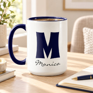 Grand Mug Énorme Mug Nom personnalisé monogram