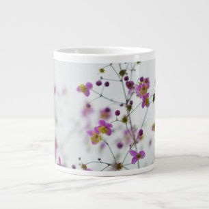 Grand mug floral botanique violet délicat