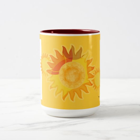 Grand Mug Jaune Ensoleillé (Centre)