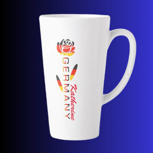 Grand mug latte personnalisé Drapeau Allemagne Ros