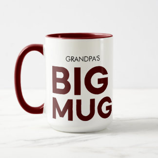 Grand Mug Marron | Tasse Énorme | Grand-Père
