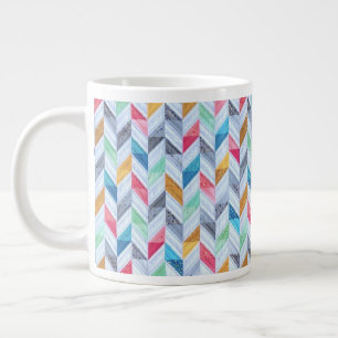 Grand mug - Motif chevron multicolore