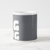 Grand Mug Personnalisé Gris C19 Drôle Original (Devant)