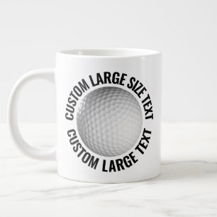 Grand Mug Personnalisé Texte Géant de Golf 60cl
