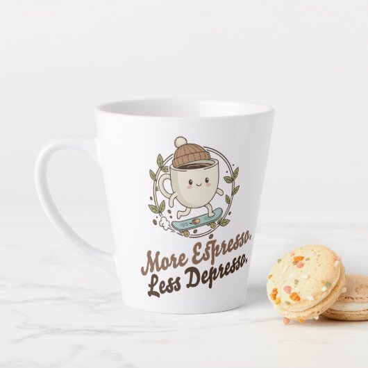 Grand Mug - Plus d'Espresso. Moins de Dépresso. (En situation)