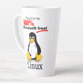 Grand mug pour Linux Latte - Sans Microsoft (Angle gauche)