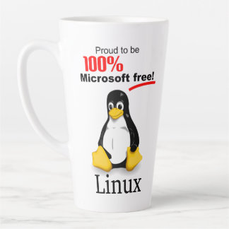 Grand mug pour Linux Latte - Sans Microsoft