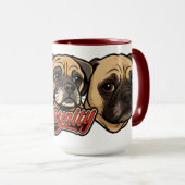 Grand Mug Pug par Phil Elmore (Devant droit)
