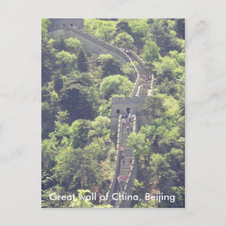 Grand mur de Chine Pékin carte postale escaliers a