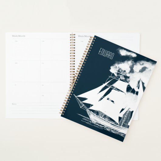 Grand navire et nuages Nautique (Devant avec enveloppe)