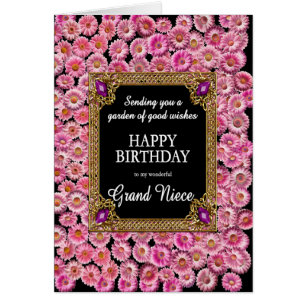 Grand Niece Verjaardag Roze Daisies
