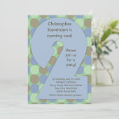 Grand nombre 2 2e Garçons Invitations de fête d'an (Debout devant)