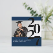 Grand nombre hors centre - Faire-part de diplôme (Debout devant)