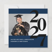 Grand nombre hors centre - Faire-part de diplôme (Devant)