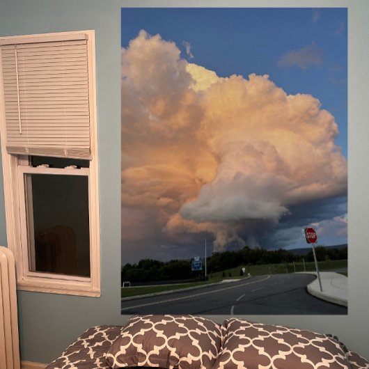 Grand nuage de tempête sur la route Poster