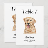 Grand numéro de table de mariage à l'aquarelle mod (Devant / Derrière)