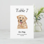 Grand numéro de table de mariage à l'aquarelle mod (Debout devant)
