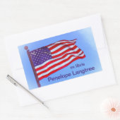 Grand Old Flag Bookplaat Rechthoekige Sticker (Envelop)