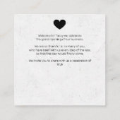 Grand Opening aankondiging flyer card (Achterkant)