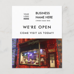 Grand Opening Bakkerij Winkel Aangepaste foto logo Flyer