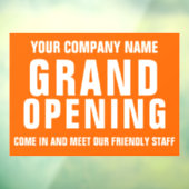 Grand opening bedrijfsbord  raamsticker (Vel 3)