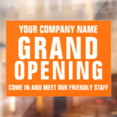 Grand opening bedrijfsbord  raamsticker (Vel 2)