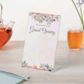 Grand opening blanco kaart reclamebord met voetstuk (Insitu)