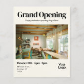 Grand Opening Bold Retro Editorial Photo Flyer (Voorkant)
