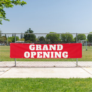 Grand Opening Bold Rood Wit Grote Outdoor Spandoek