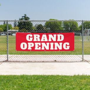 Grand Opening Bold Rood Wit Grote Outdoor Spandoek