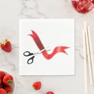 Grand Opening Celebration Schaar Snijlint Servet