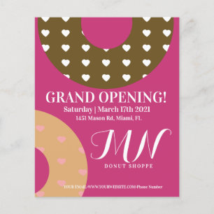 Grand Opening Donut Winkel Evenement Flyer