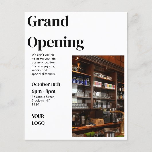 Grand Opening Flyer | Minimaal (Voorkant)