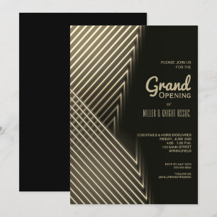 Grand Opening Gold Neon Licht Uitnodigingen