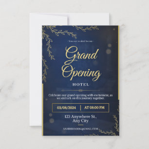 grand opening hotel uitnodiging Flat Kaart