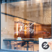 Grand opening moderne typografie winkelpui raamsticker (Cafe Raam)