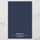 Grand Opening Navy Blue & Gold Ribbon Restaurant Flyer (Achterkant)