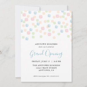 Grand Opening Pastel Confetti Kaart