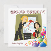 Grand Opening Schoonheidssalon Kaart Uitnodiging (Voorkant)