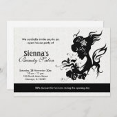 Grand Opening Schoonheidssalon (zwart) Kaart (Voorkant / Achterkant)