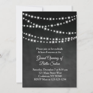 Grand Opening Twinkle Lights krijtbord Kaart