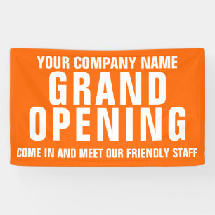 Grand opening zakelijke bewegwijzering banner