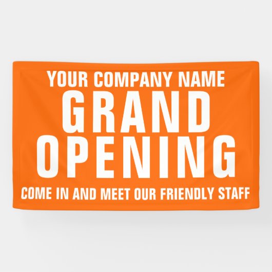 Grand opening zakelijke bewegwijzering banner (Horizontaal)