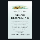 GRAND OPERATION | trendy gold blue beauty spa<br><div class="desc">Announce your grand reouverture with this lovely design with mint and white colors and black text. the text can be personalized.</div>
