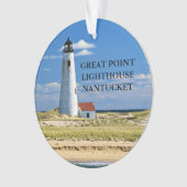 Grand ornement de Nantucket mA de phare de point (devant)