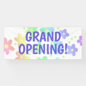 GRAND OUVERTURE ! Bannière Pastel Arc-en-ciel (Horizontal)